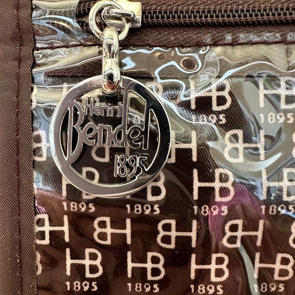 NWT Rare Henri Bendel Jewelry Roll in Iconic Brown/White Stripe Pattern